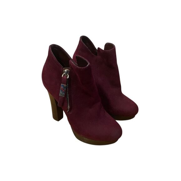 Aldo | Elegant Burgundy Ankle Boots - Picture 1 of 5